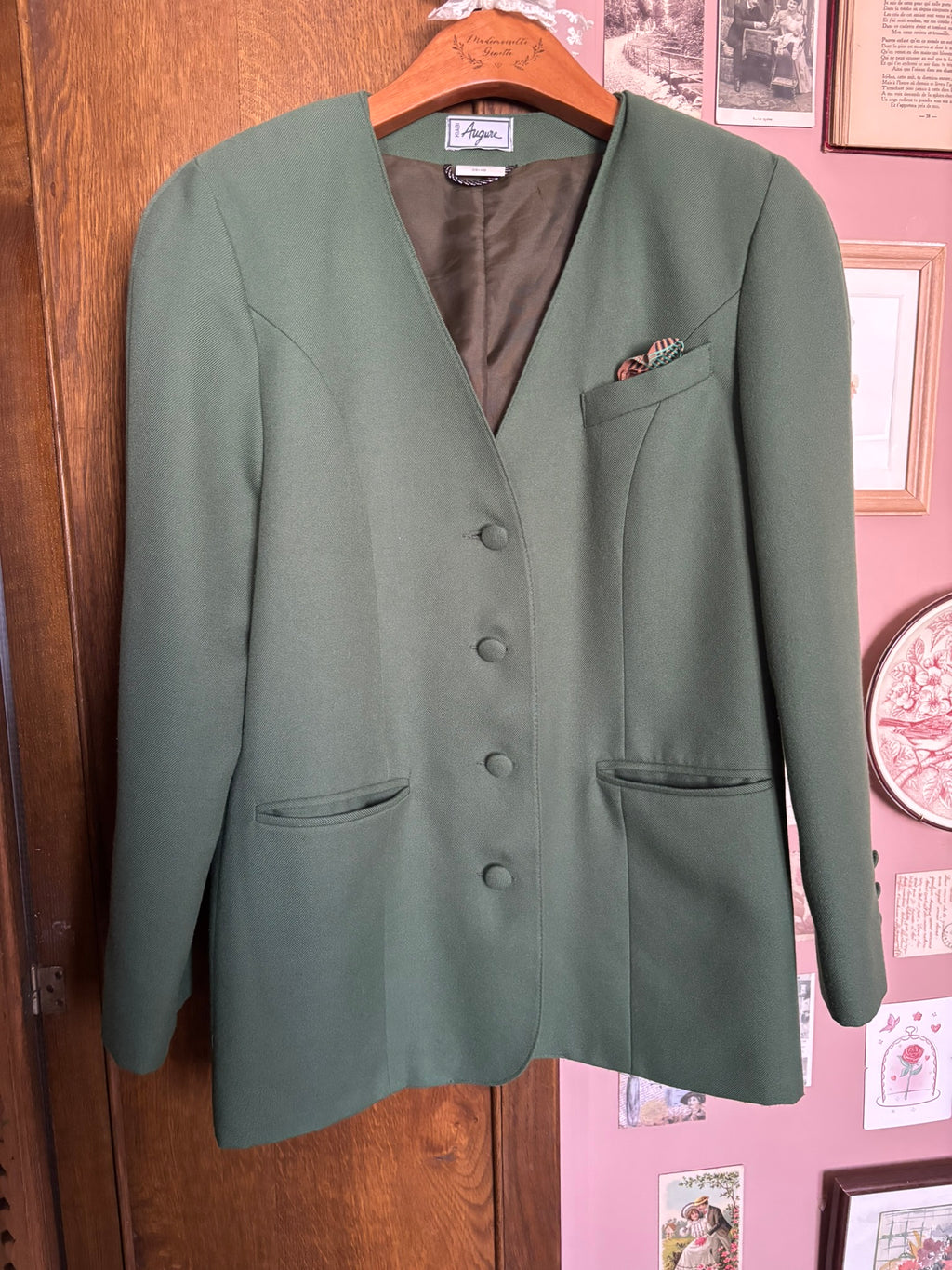 Ensemble tailleur kaki – T. 38/40 – Vintage années 90