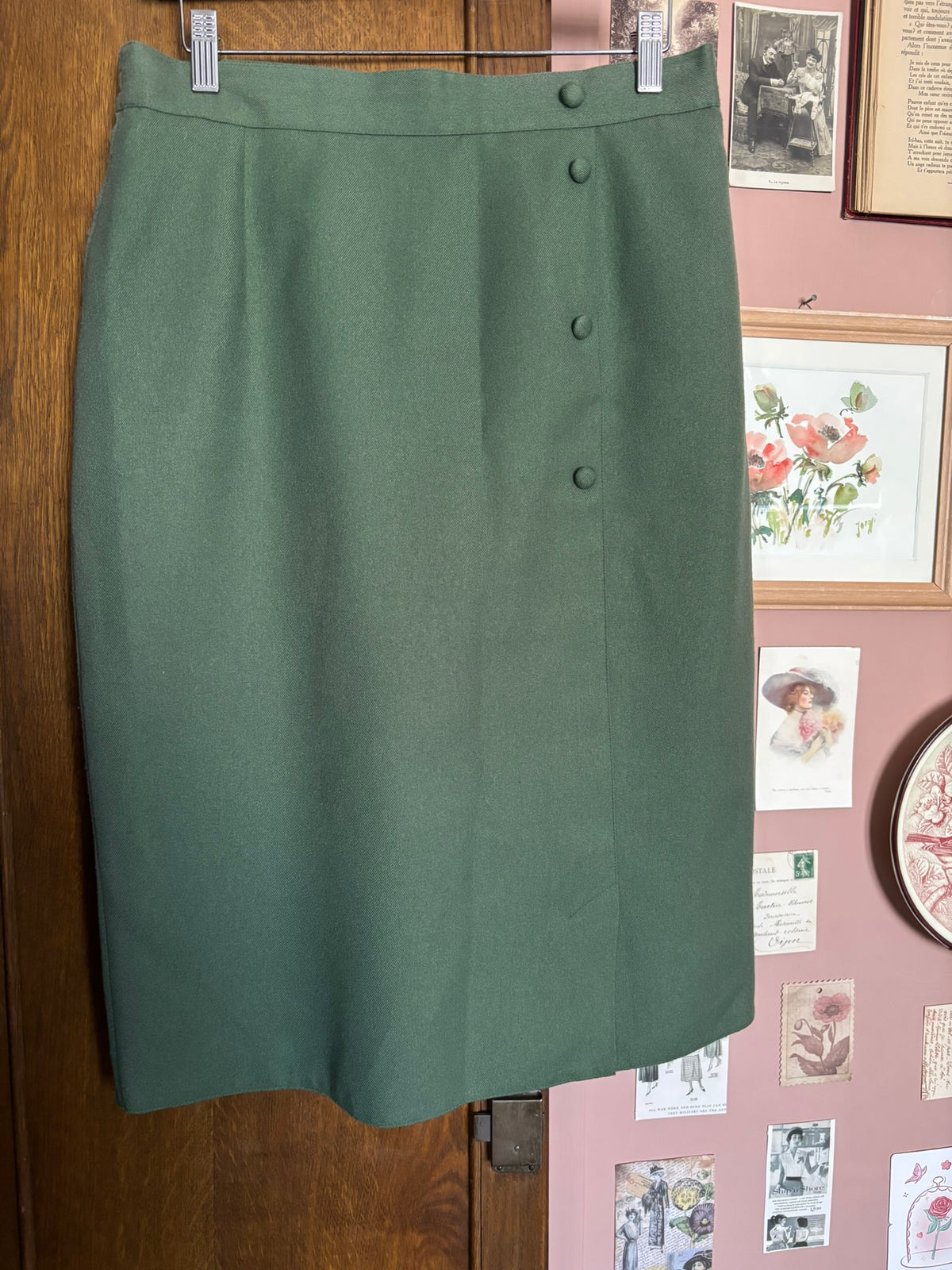 Ensemble tailleur kaki – T. 38/40 – Vintage années 90