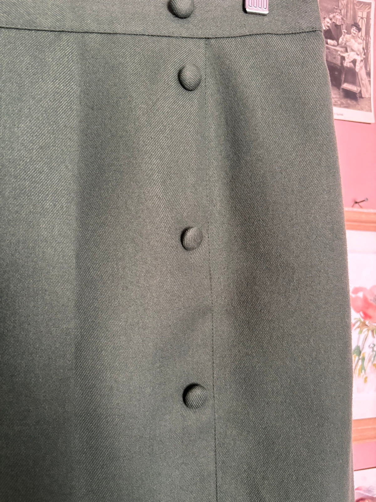 Ensemble tailleur kaki – T. 38/40 – Vintage années 90