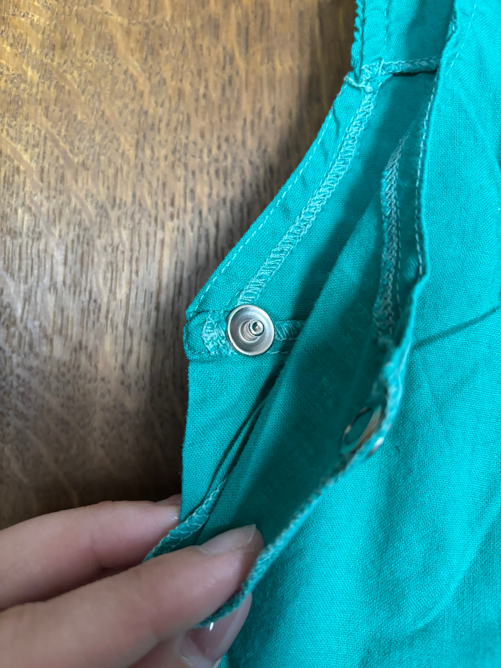 Vintage green children's overalls – 12 months – 1980s
