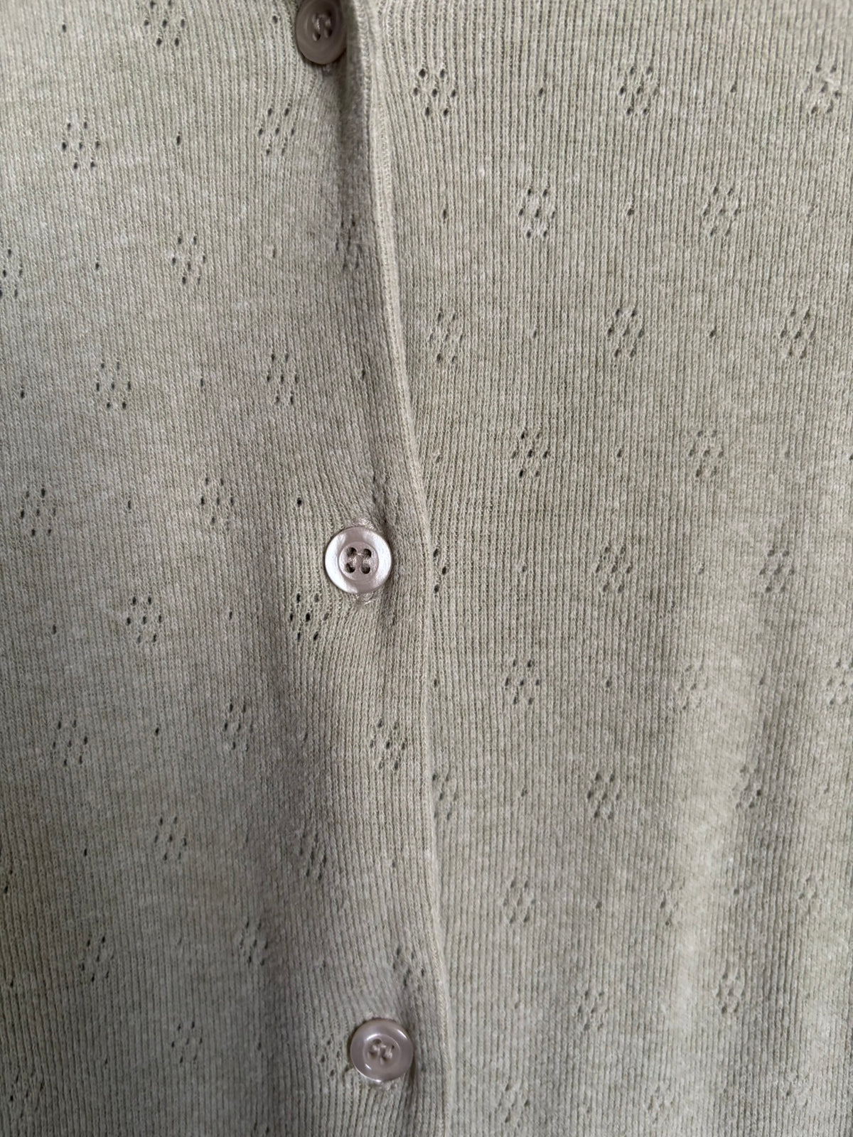 Vintage sage green thin cardigan – Nothing Else – Size 10/12 (UK) / 10/12 (US) – 90s/2000s