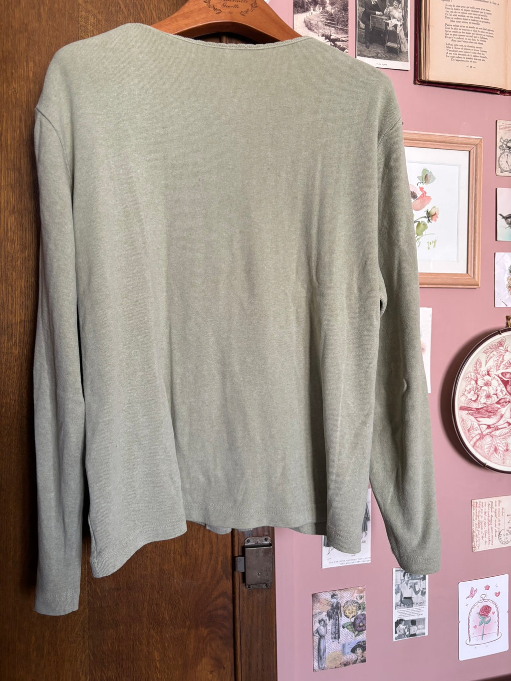 Vintage sage green thin cardigan – Nothing Else – Size 10/12 (UK) / 10/12 (US) – 90s/2000s