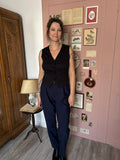 Pantalon tailleur vintage bleu marine – T.42/44 - Années 90