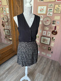 Black floral flowing skirt – Vintage – Size 34 – 90s/2000s