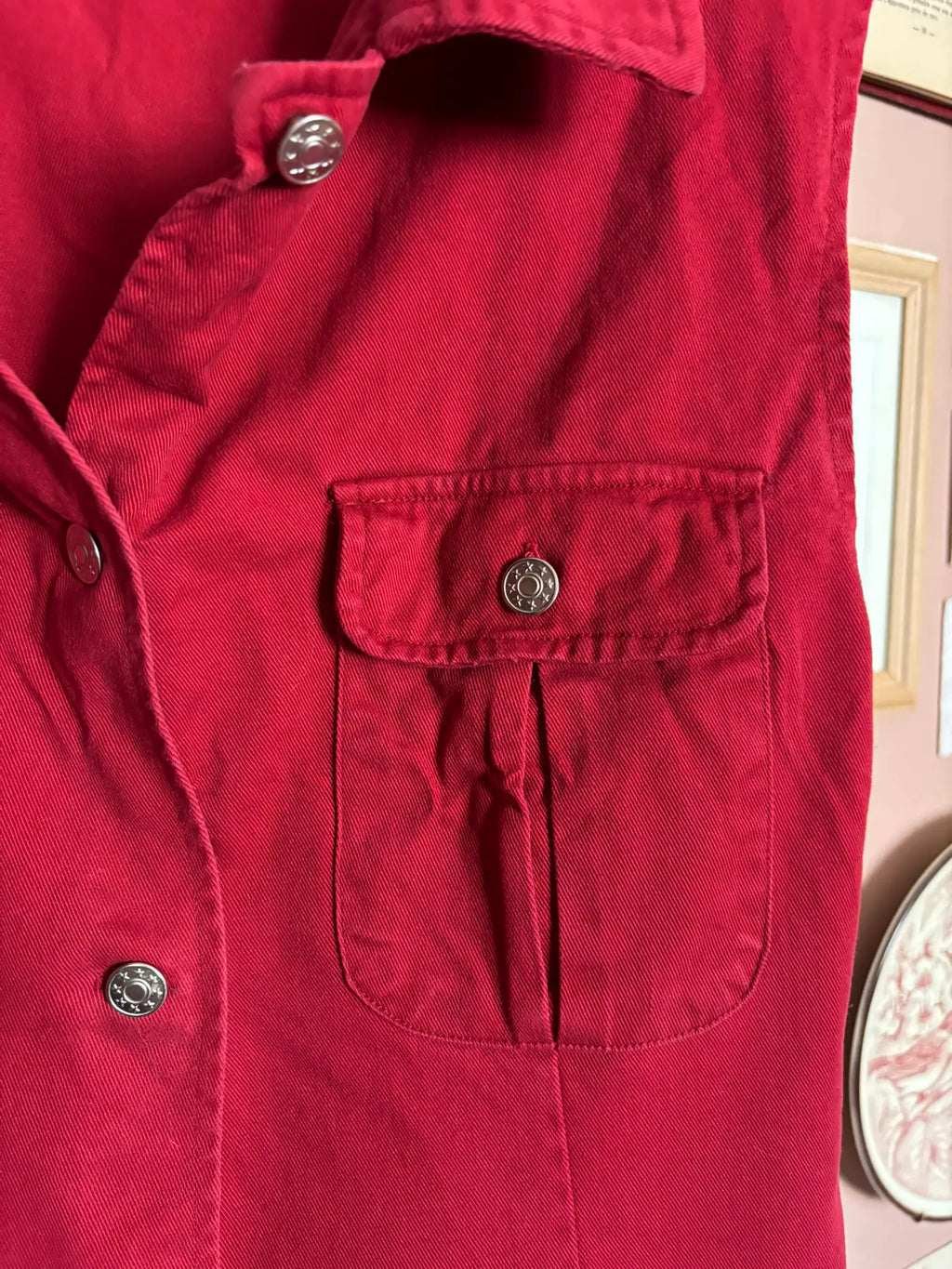 Vintage red shirt dress – Miss California size 10 (US) / 38 (EU) – 1990s