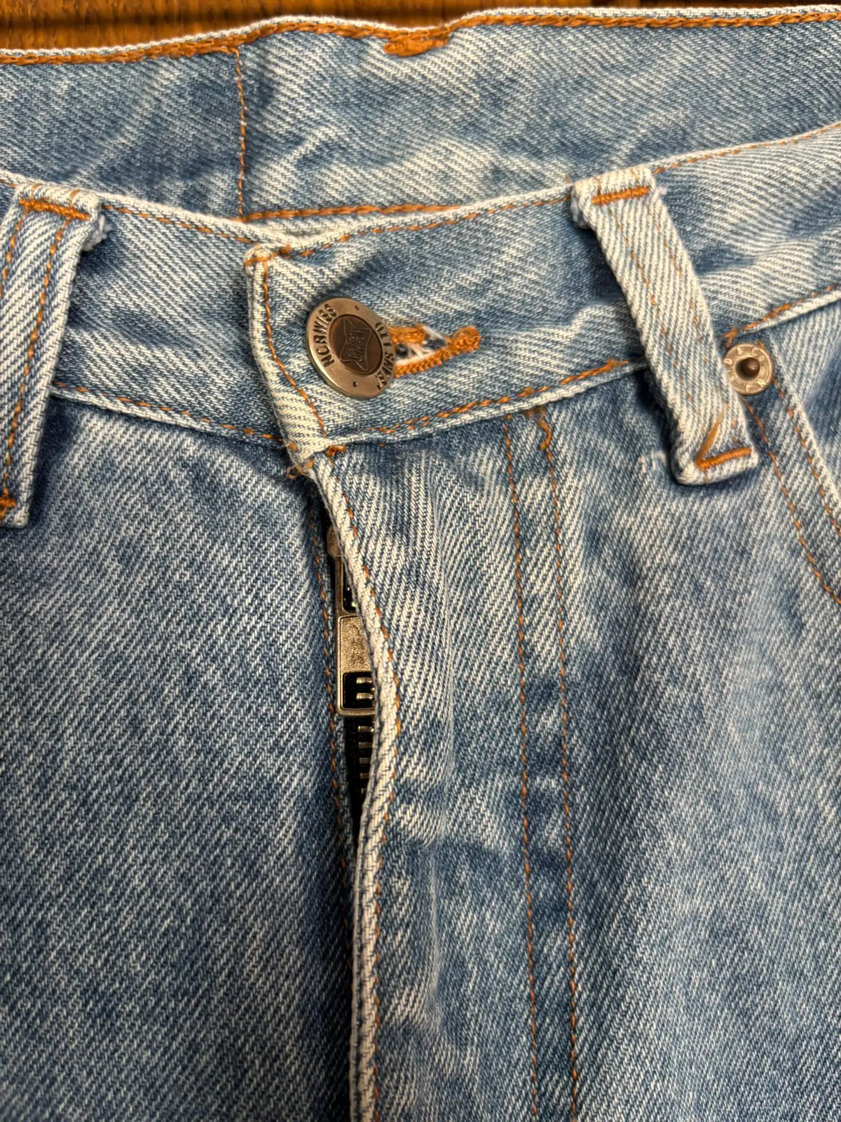 Jean bleu taille haute coupe droite – T.36 – Vintage années 90