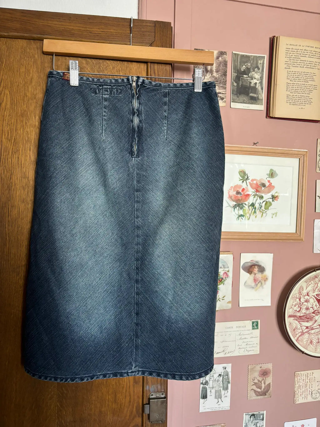 Jupe en jean délavé vintage Y2K – Jennyfer Denim T.38 - Années 2000