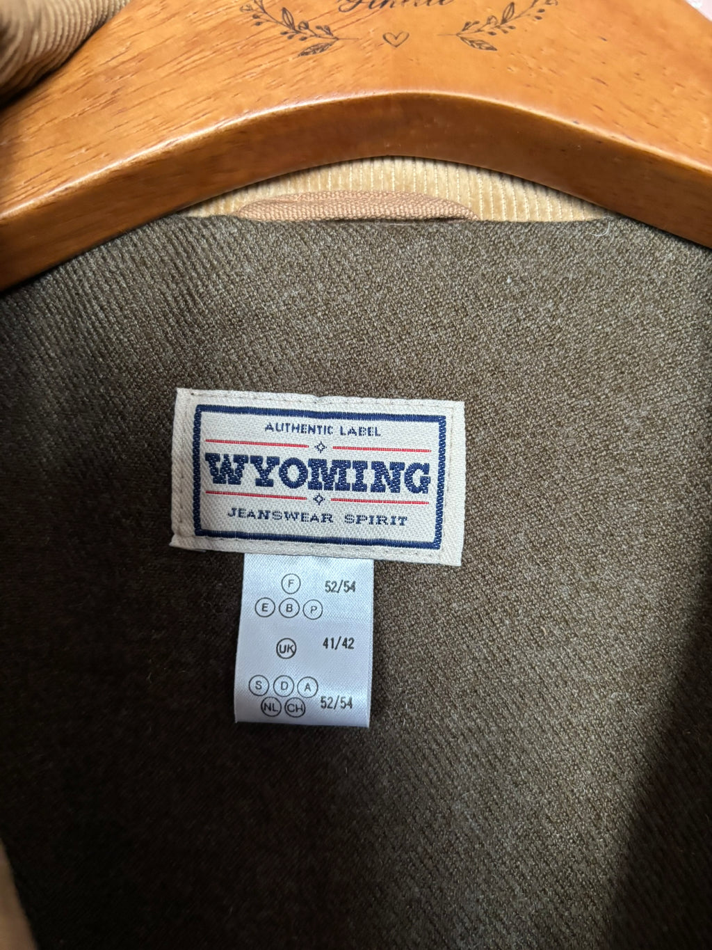 Brown workwear jacket with velvet collar – Size 46/48 – 80s/90s