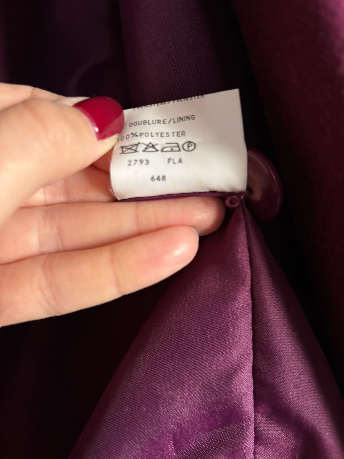 Blazer aubergine oversize – T.44/46 – Années 90