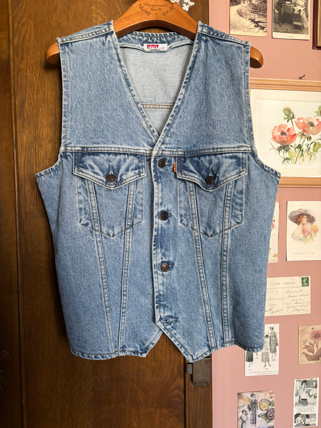 Levi’s men’s denim vest – Size M / Women’s 40-42 – 80s/90s