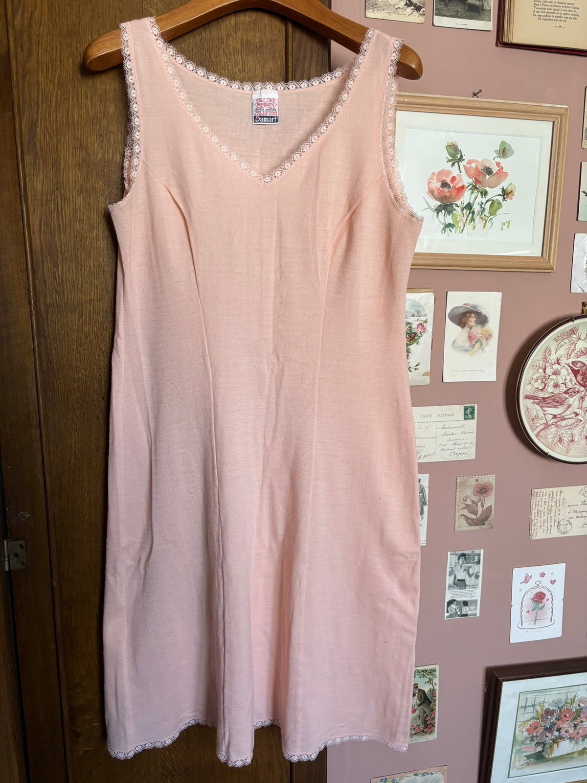 Nuisette vintage Damart pêche à dentelle – T.38 – Années 60/70