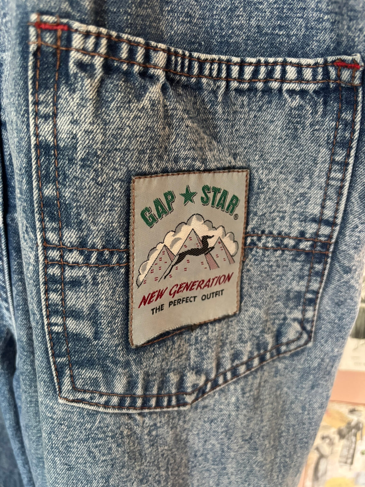 GAP★STAR denim overalls – Size 34/36 – 90s