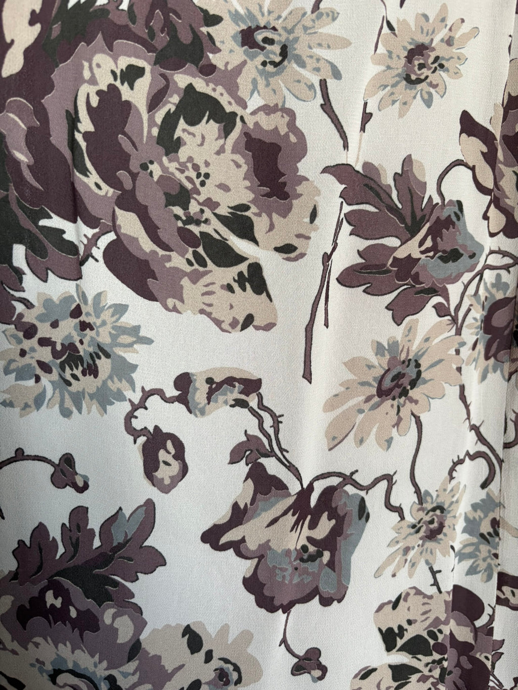 Jupe midi fleurie fluide violette – T.40/42– Années 90/2000