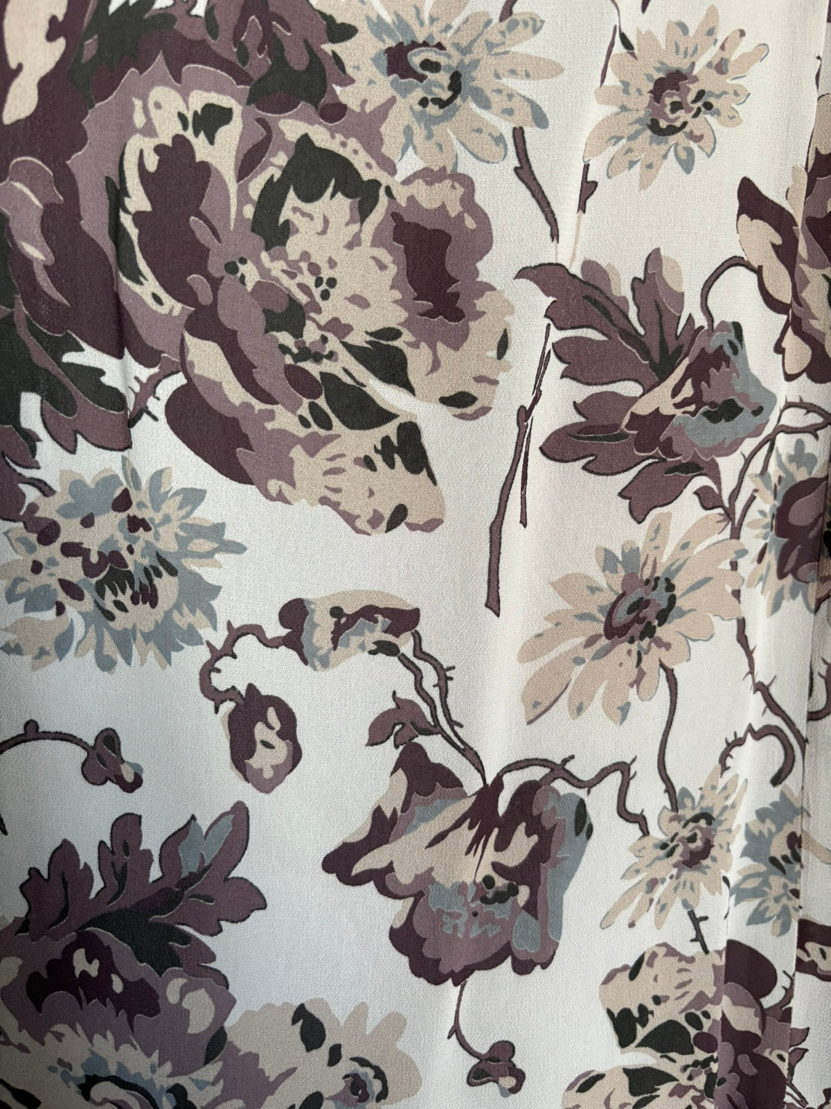 Jupe midi fleurie fluide violette – T.40/42– Années 90/2000