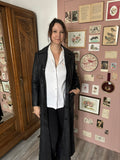 Redskins black leather maxi trench coat – Size 36 – 90s/2000s