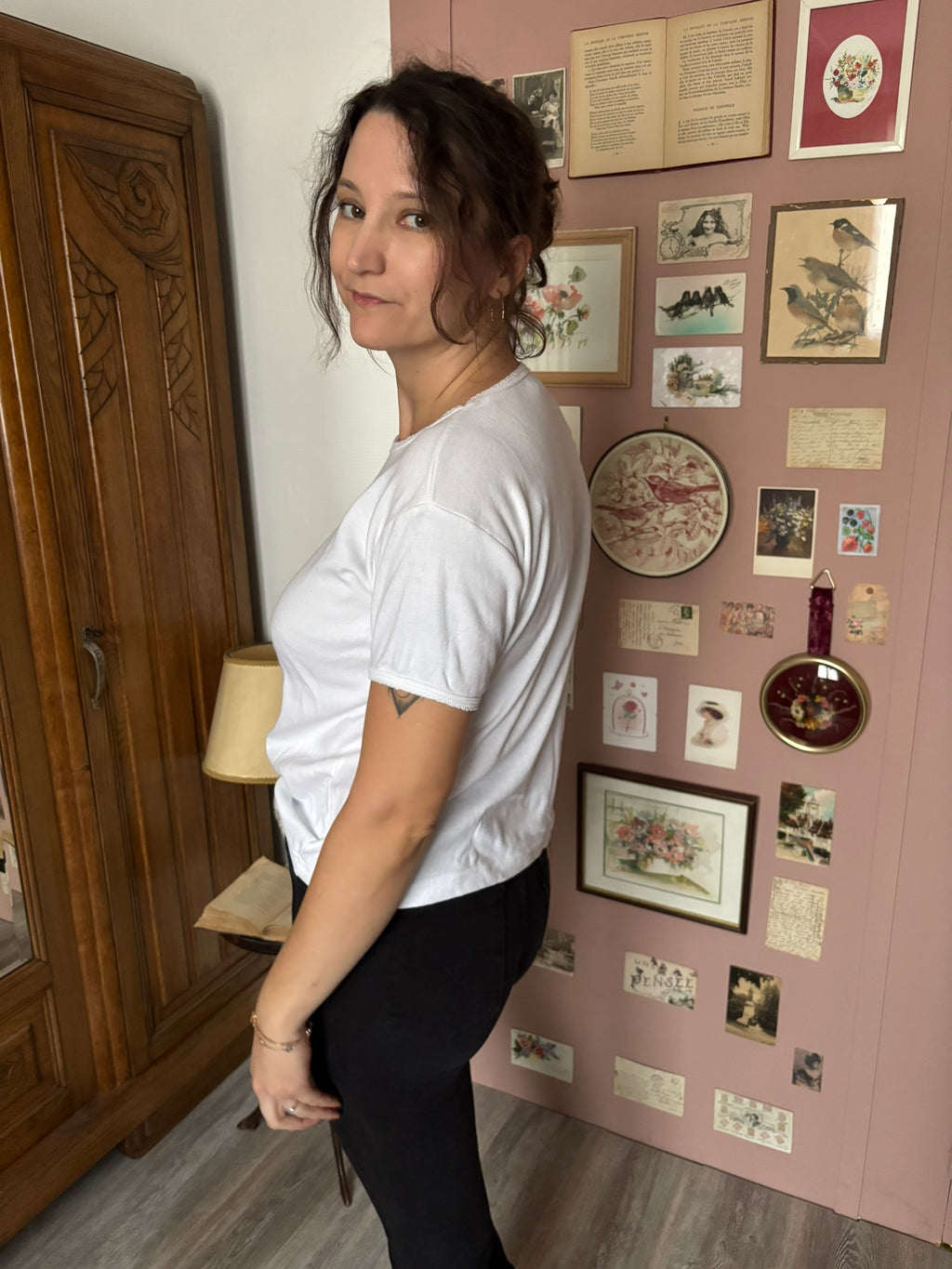 3 Suisses heavy cotton white T-shirt – Sizes 40 to 44 – 90s