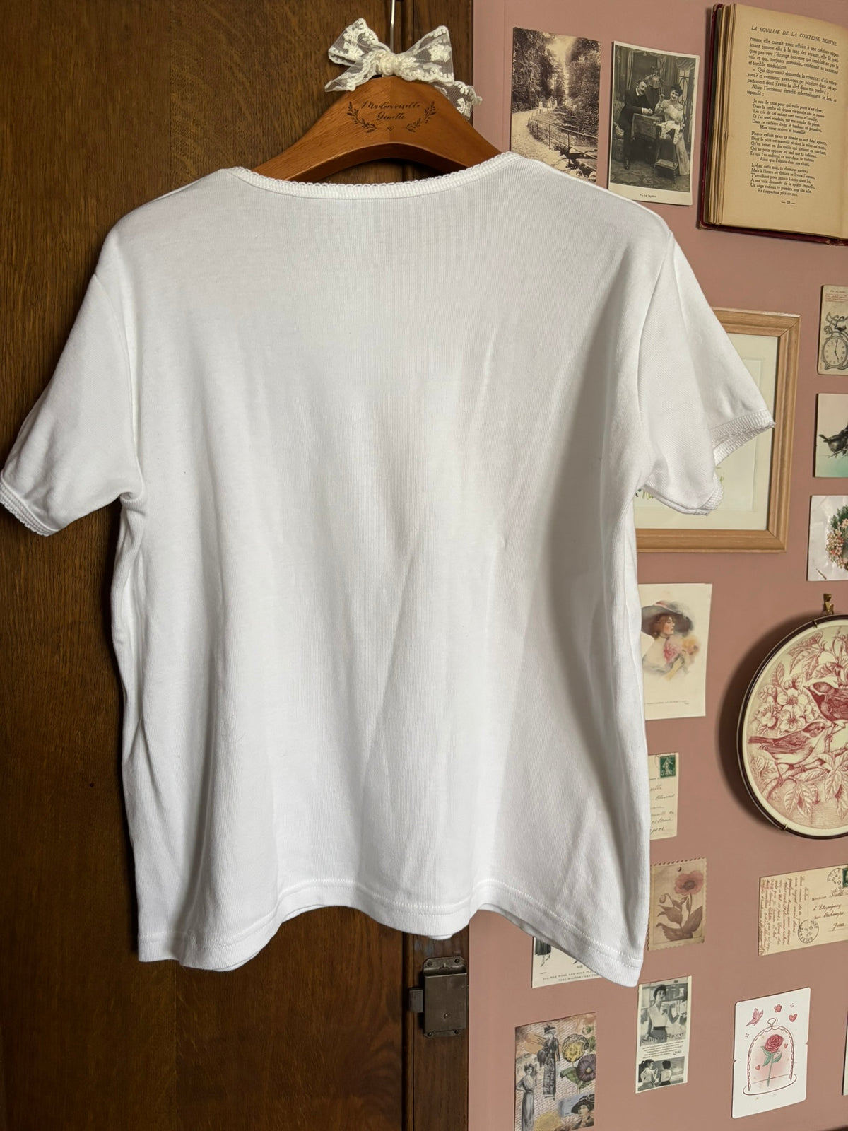 3 Suisses heavy cotton white T-shirt – Sizes 40 to 44 – 90s
