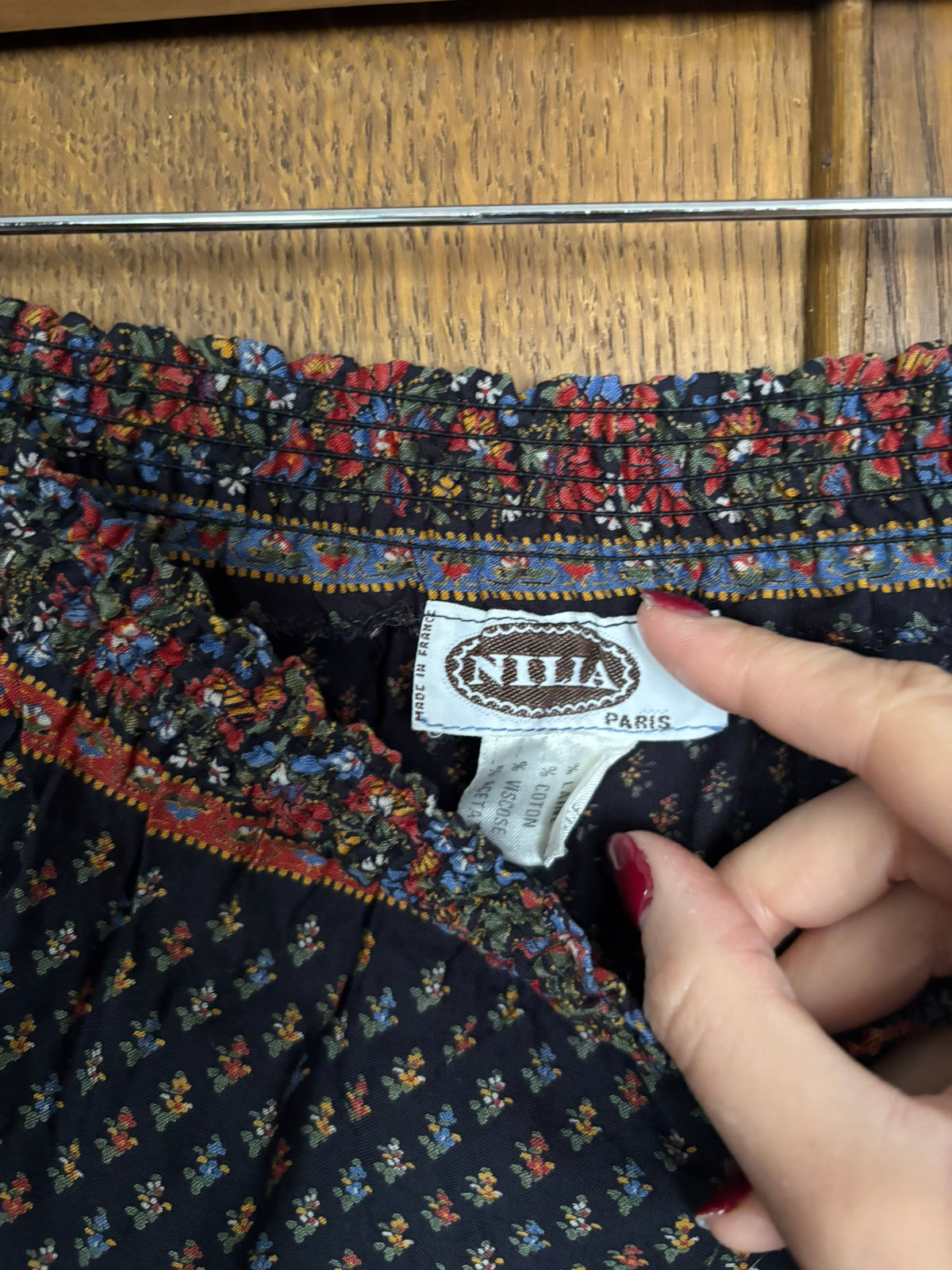 Bohemian folk-print skirt – Size 36 to 42 – 1980s