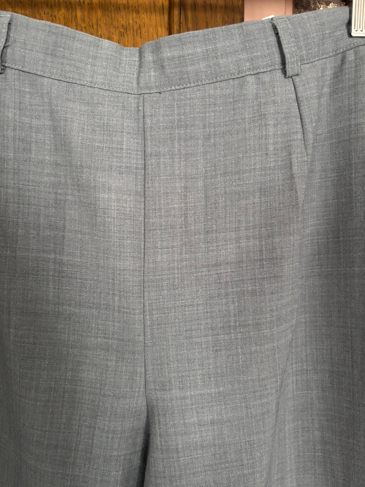 Pantalon de tailleur gris à pinces – T.42/44 – Années 90