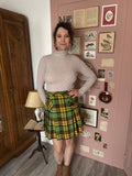 Wool plaid wrap skirt – Size 36 – 1960s/70s