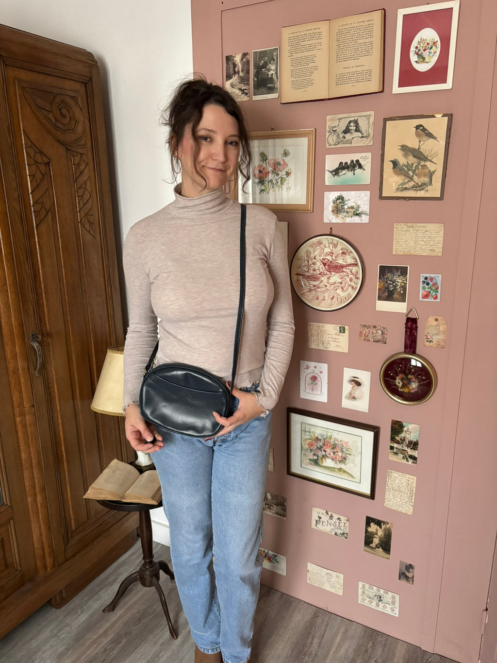 Vintage duck green crossbody bag – 90s/2000s