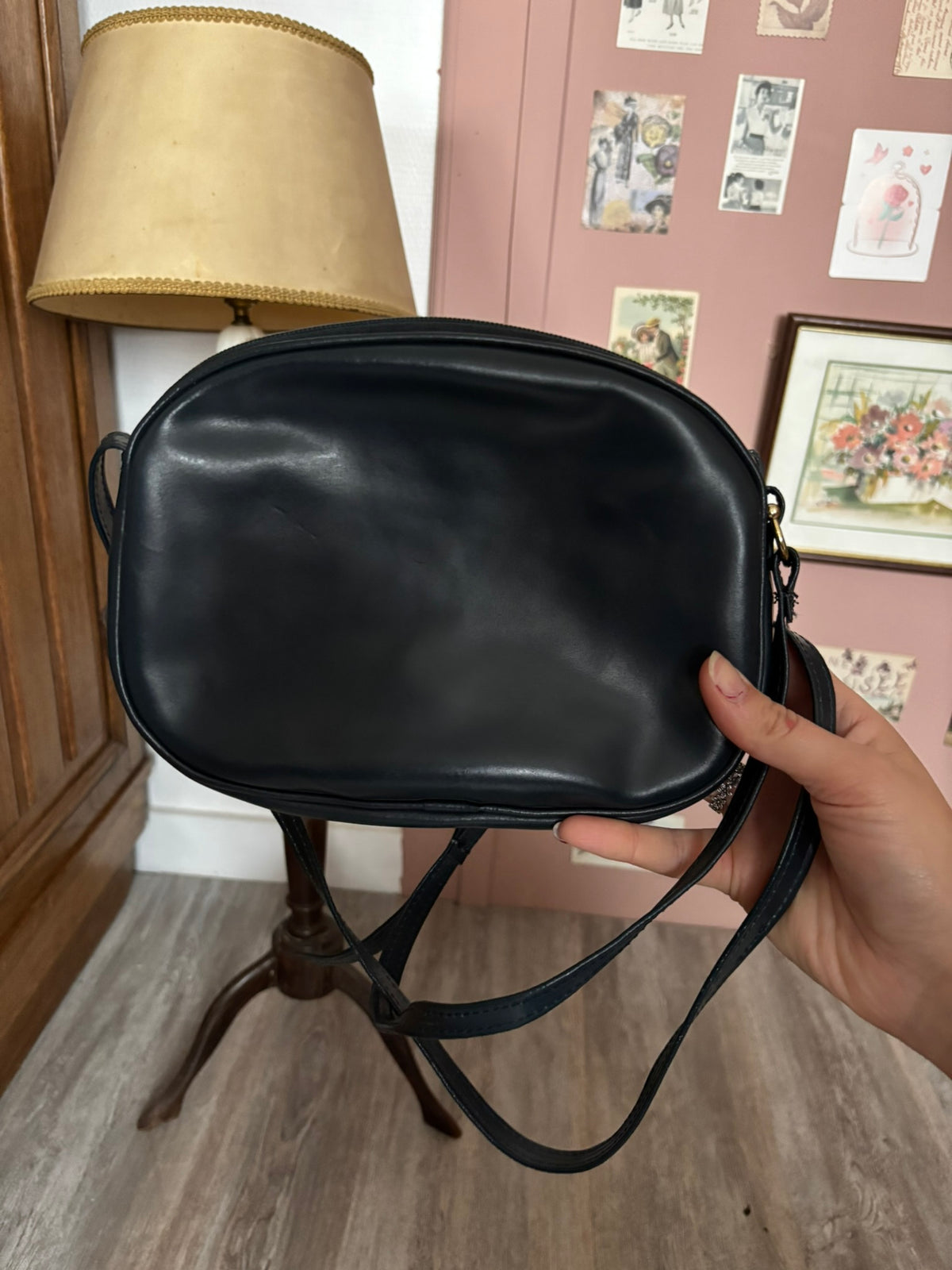 Vintage duck green crossbody bag – 90s/2000s
