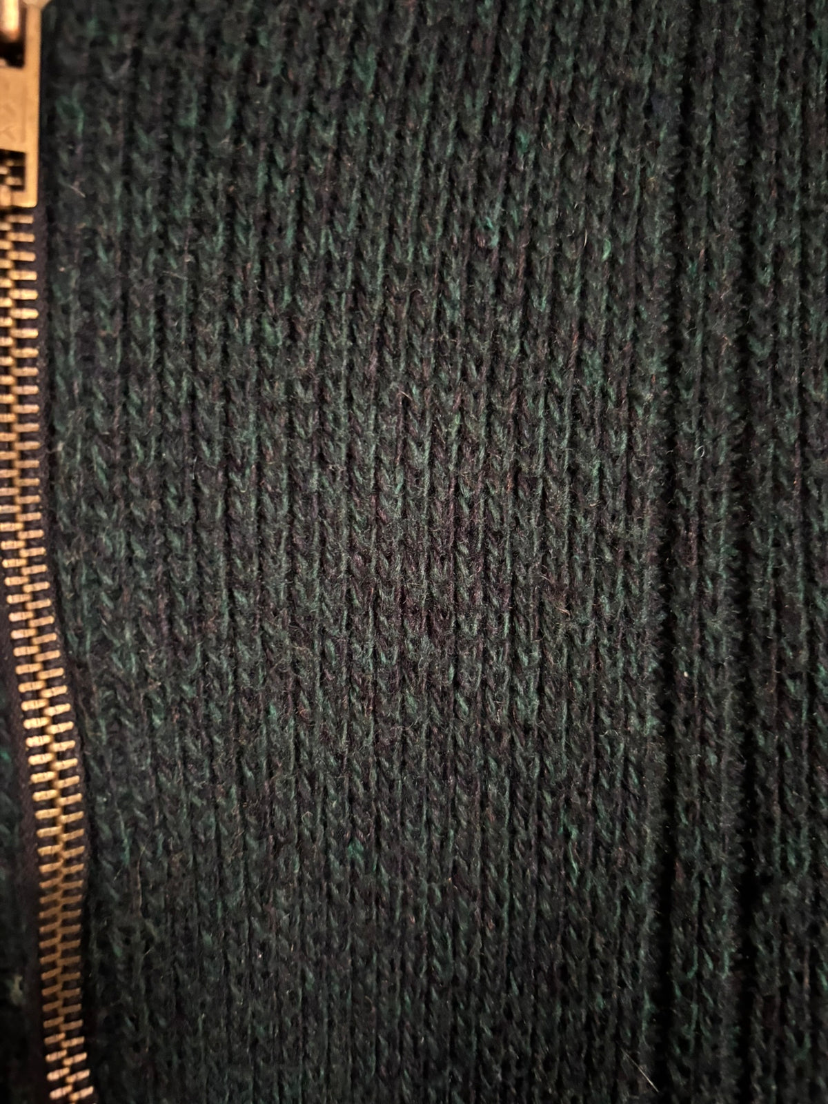 Gilet zippé vintage vert sapin unisexe – Du 38 au 42 – Années 70/80