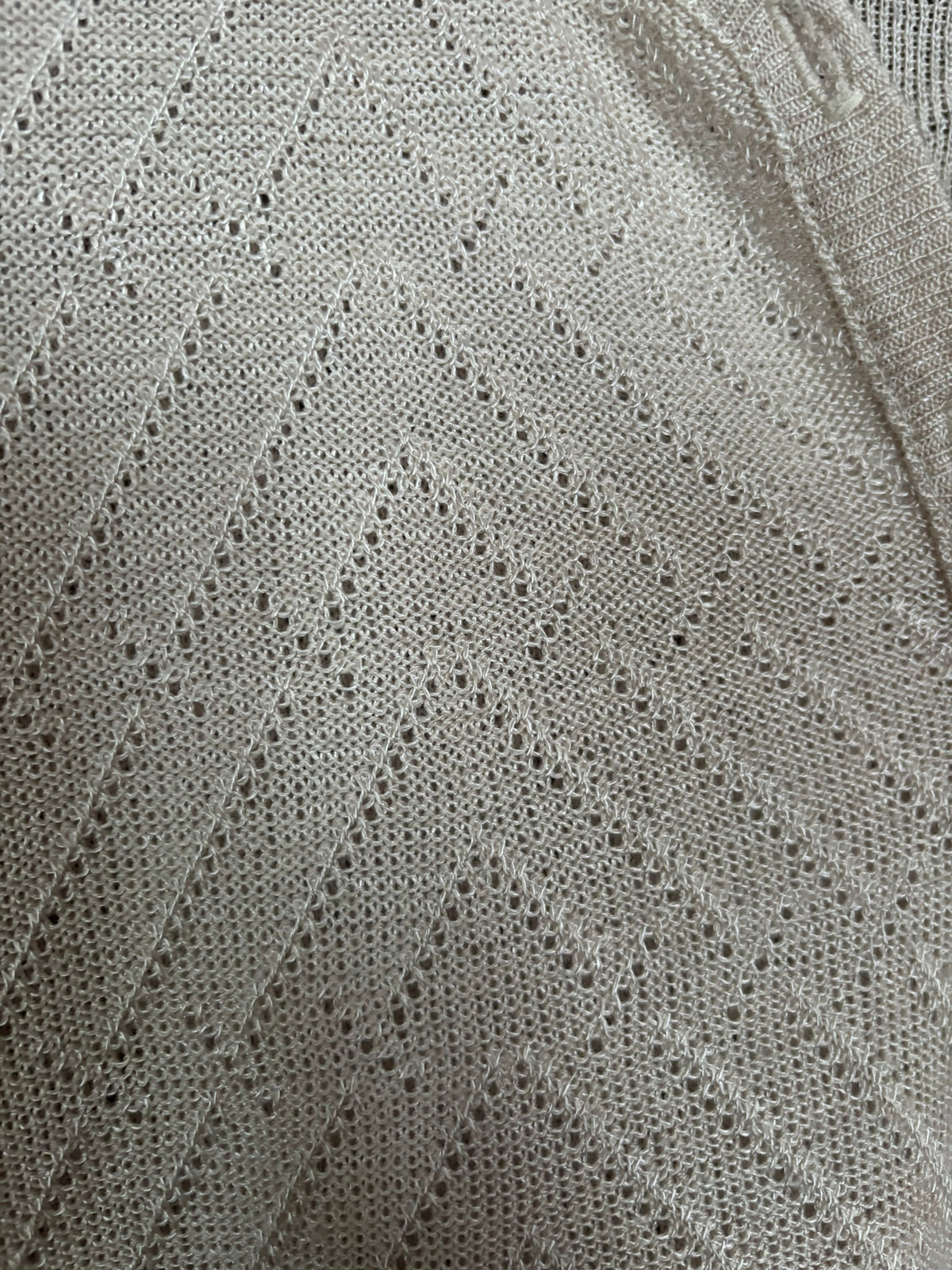 T-shirt vintage en maille ajourée écru – T.38/40 -Années 2000