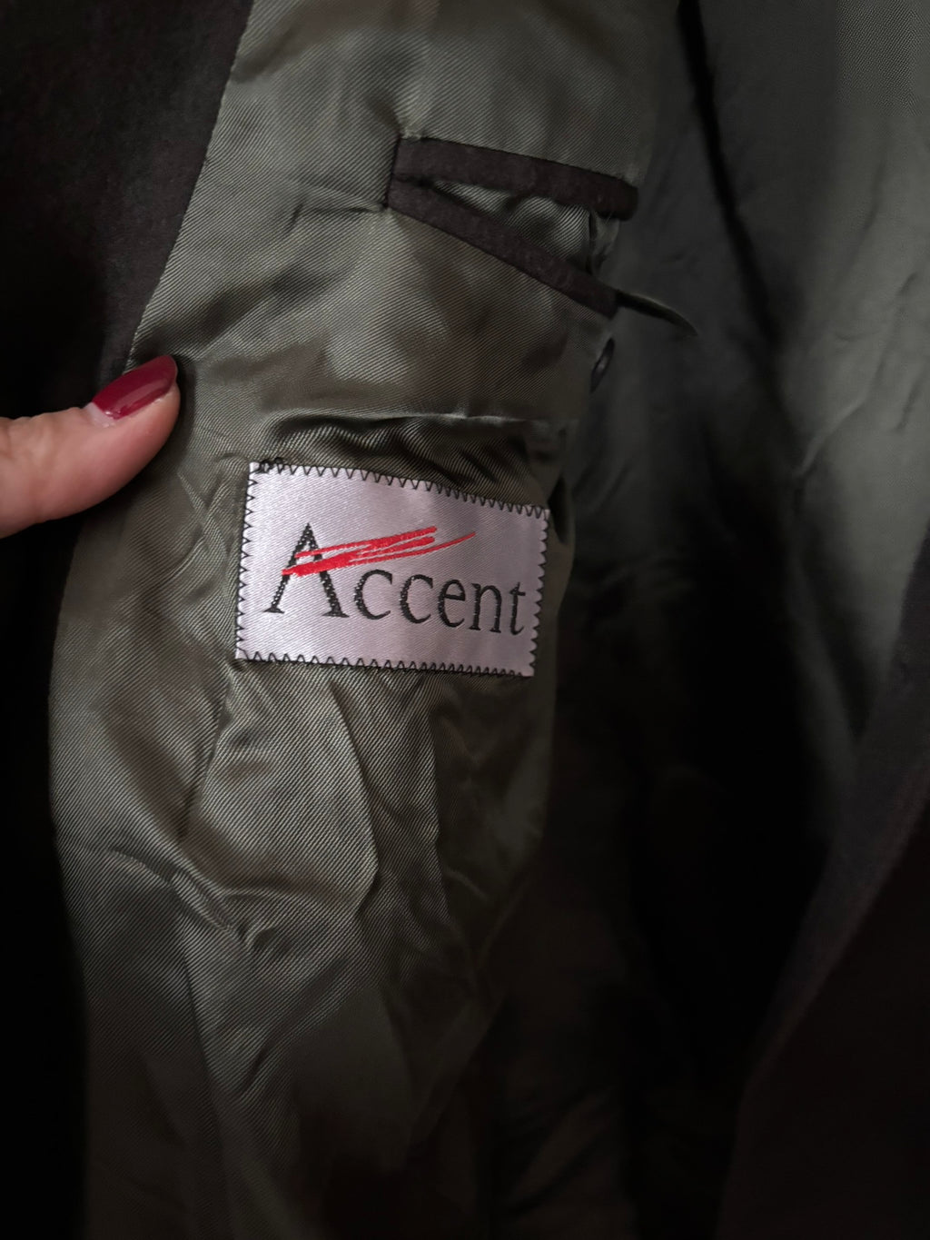 Blazer unisexe oversize vintage en laine et cachemire kaki - Du 44 au 50 – Années 90