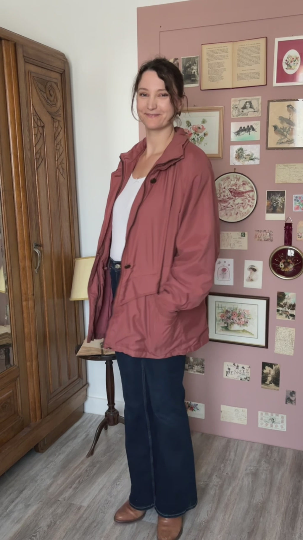 Parka légère terracotta – T.38/40 – Vintage années 90