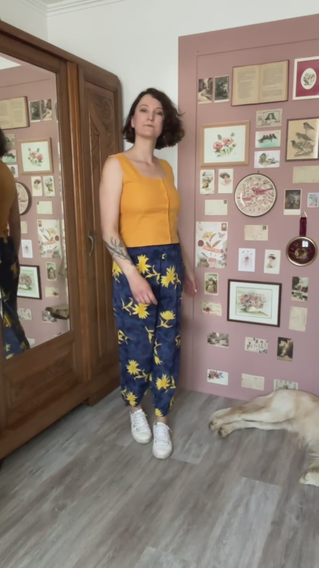 Pantalon fluide « Mandarine » – T.42/44-  Vintage années 80/90