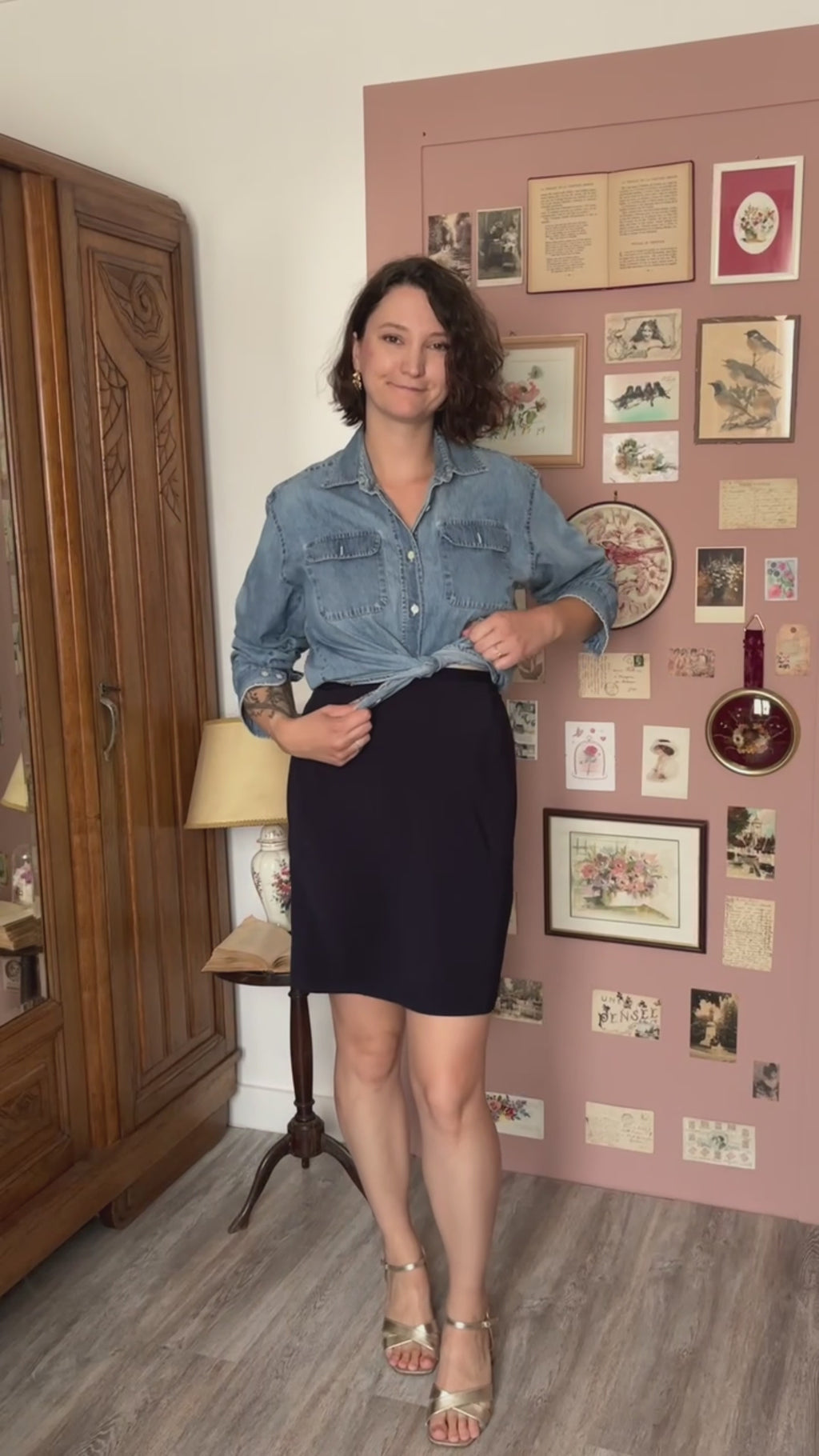 Chemise en jean Jodhpur vintage - T.38/40- Années 90/2000