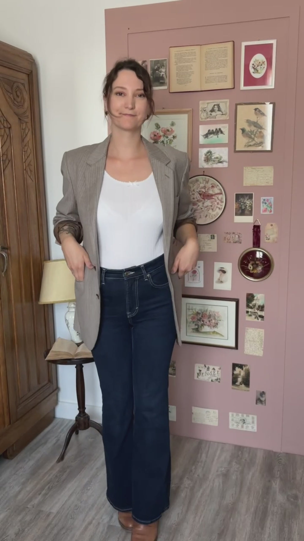 Blazer oversize en laine mélangée – Du 36 au 42 – Vintage années 80/90