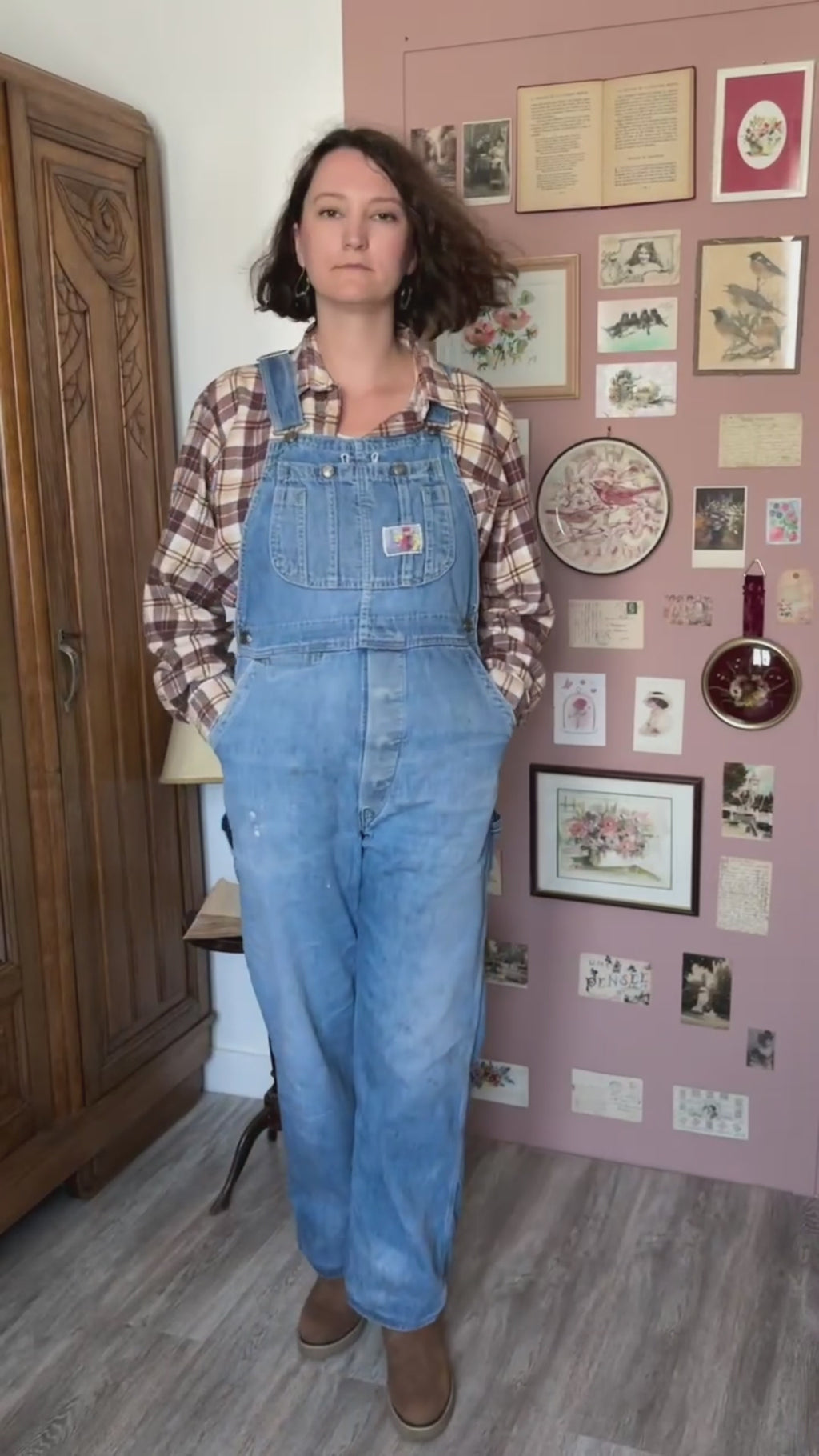 Vintage Chamar denim workwear dungarees – Size 38 to 42 – 1980s